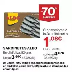El Corte Inglés Albo - sardinetes oferta
