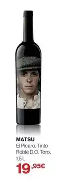 El Corte Inglés Matsu - el picaro tinto roble d.o. toro oferta
