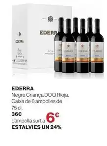El Corte Inglés Ederra - negre criança doq rioja oferta