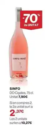 El Corte Inglés Sinfo - do cigales oferta
