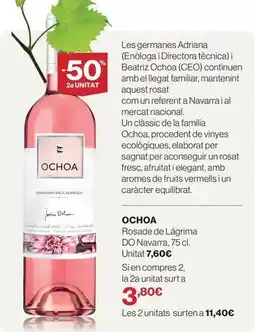 El Corte Inglés Ochoa - rosade de lagrima do navarra oferta