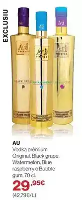 El Corte Inglés Blue - vodka premium original, black-grape, watermelon, blue raspberry o gubble oferta