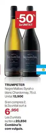 El Corte Inglés Negro malbec syraho blanc chardonnay oferta