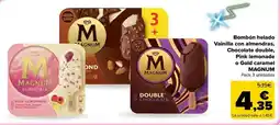 Carrefour Express Magnum - bombon helado vainilla con almendras, chocolate double, pink lemonade o gold carnaval oferta
