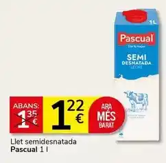 Supermercados Charter Pascual - llet semidesnatada oferta
