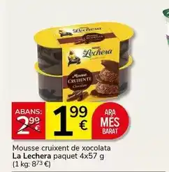 Supermercados Charter La lechera - mousse cruixent de xocolata oferta