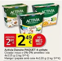 Supermercados Charter Danone - activia oferta