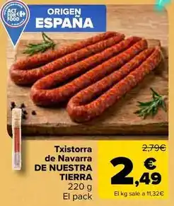 Carrefour De nuestra tierra - txistorra de navarra oferta