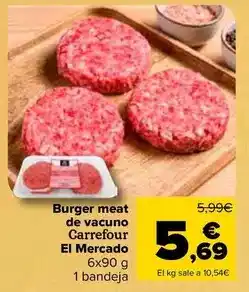 Carrefour Carrefour el mercado - burger meat de vacuno oferta