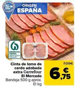 Carrefour Carrefour el mercado - cinta de lomo de cerdo adobada extra oferta