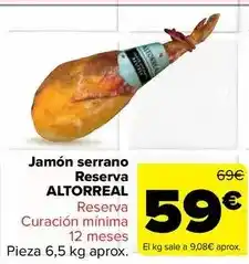 Carrefour Altorreal - jamon serrano reserva oferta