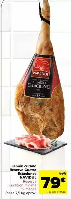 Carrefour Navidul - jamon curado reserva cuatro estaciones oferta