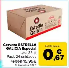 Carrefour Estrella galicia - cerveza especial oferta