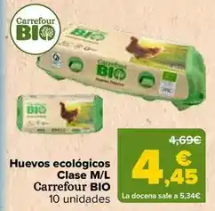 Carrefour Carrefour bio - huevos ecologicos clase m/l oferta