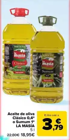Carrefour La masía - aceite de oliva clasico o sumum oferta