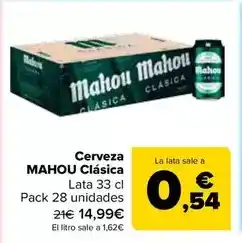 Carrefour Mahou - cerveza clasica oferta