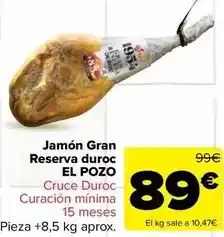 Carrefour El pozo - jamón gran reserva duroc oferta