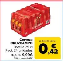 Carrefour Cruzcampo - cerveza oferta