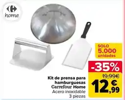 Carrefour Carrefour home - kit de prensa para hamburguesas oferta