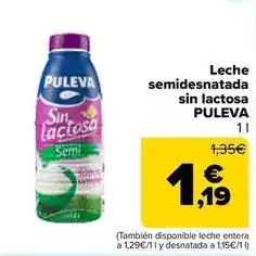 Carrefour Puleva - leche semidesnatada sin lactosa oferta