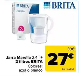 Carrefour Brita - jarra marella + 2 filtros oferta