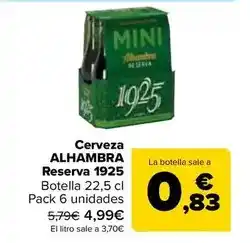 Carrefour Alhambra - cerveza reserva 1925 oferta