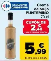 Carrefour Puntemino - crema de orujo oferta