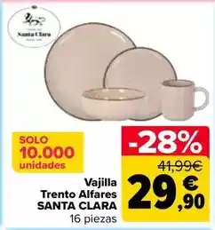Carrefour Santa clara - vajilla trento alfares oferta