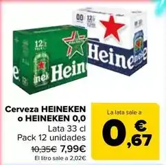 Carrefour Heineken - cerveza o 0,0 oferta