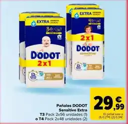 Carrefour Dodot - panales sensitive extra oferta