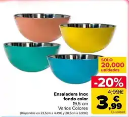 Carrefour Ensaladera inox fondo color oferta