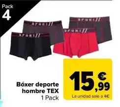 Carrefour Tex - boxer deporte hombre oferta