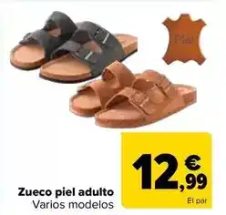 Carrefour Zueco piel adulto oferta