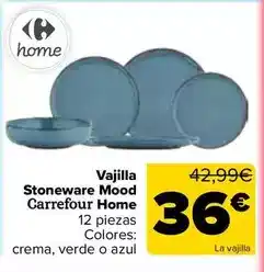 Carrefour Carrefour home - vajilla stoneware mood oferta
