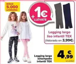 Carrefour Tex - legging largo estampado infantil oferta