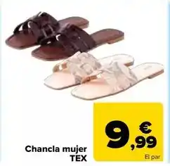 Carrefour Tex - chancla mujer oferta