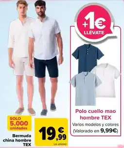 Carrefour Tex - bermuda china hombre oferta