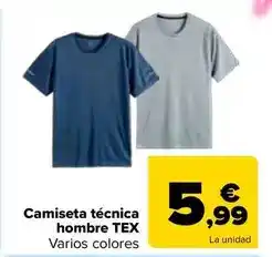 Carrefour Tex - camiseta tecnica hombre oferta