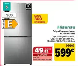 Carrefour Hisense - frigorifico americano rq5p470seie oferta