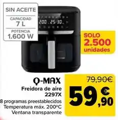 Carrefour Q-max - freidora de aire 2297x oferta