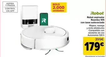 Irobot - robot aspirador roomba 105 con base autovaciado