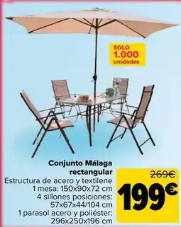 Carrefour Conjunto malaga rectangular oferta