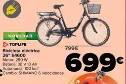 Carrefour Toplife - bicicleta electrica 26 e4600 oferta