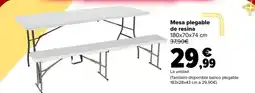 Carrefour Mesa plegable de resina oferta