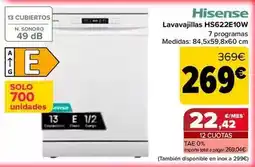 Carrefour Hisense - lavavajillas hs622e10w oferta
