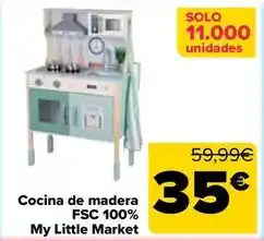 Carrefour Cocina de madera fsc 100% my little market oferta