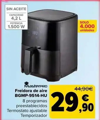 Masterpro - freidora de aire bgmp-9514-hu