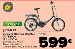 Carrefour Toplife - bicicleta electrica plegable 20 e2000 oferta