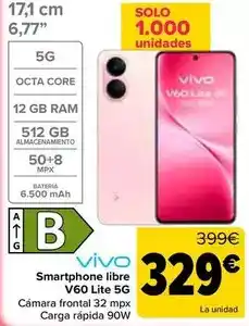 Carrefour Vivo - smartphone libre v60 lite 5g oferta