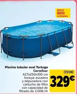 Carrefour Carrefour - piscina tubular oval tortuga oferta